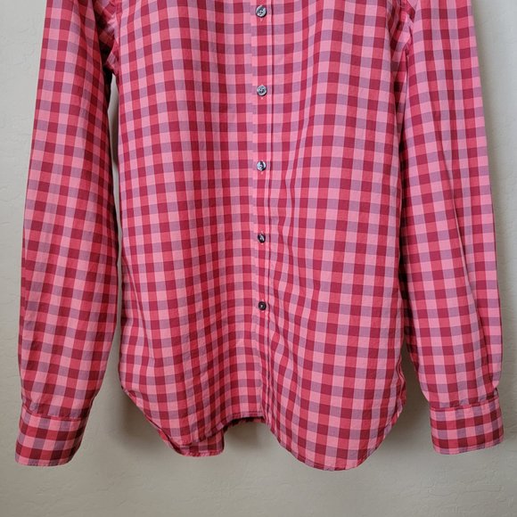 Paul Smith Button Up Red Gingham Plaid Shirt - Picture 5 of 16